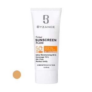 کرم ضد آفتاب رنگی صورت بیزانس SPF 50 مدل Gold Beight 30 ‌محافظ در برابر UVA/UVB مناسب برای پوست چرب و مختلط حجم 40 میلی‌لیتر