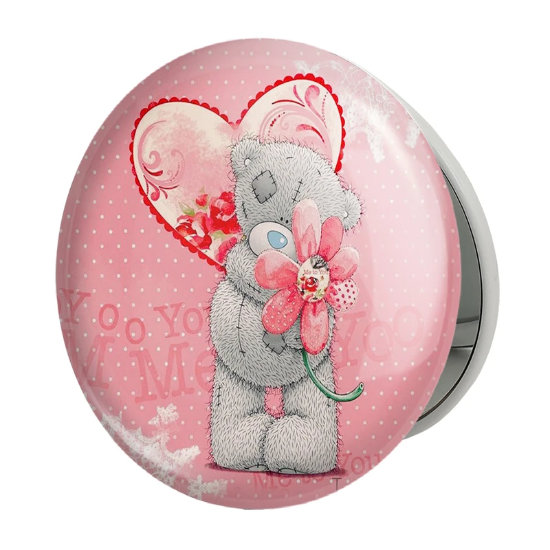 آینه جیبی خندالو طرح عاشقانه مدل تاشو کد 1879 