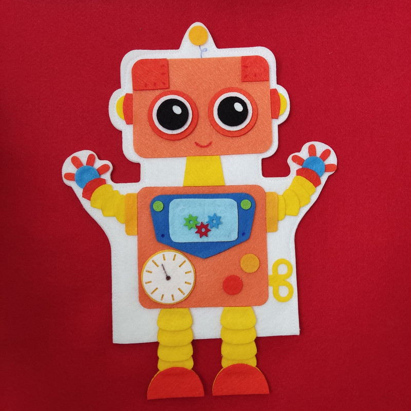 عروسک رهام پاپالو طرح ربات ارتفاع 35 سانتی متر