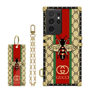 Gucci design box cover suitable for Samsung Galaxy S21 ULTRA mobile phone with hanger
