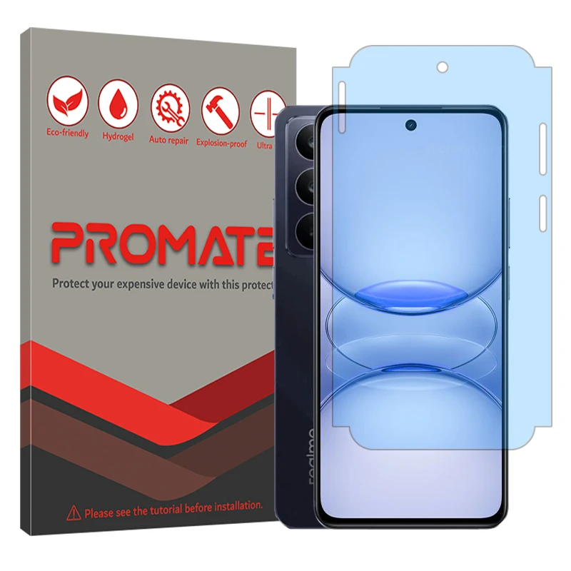 محافظ صفحه نمایش مات آنتی بلو پرومیت مدل هیدروژلی مناسب برای گوشی موبایل ریلمی C75x