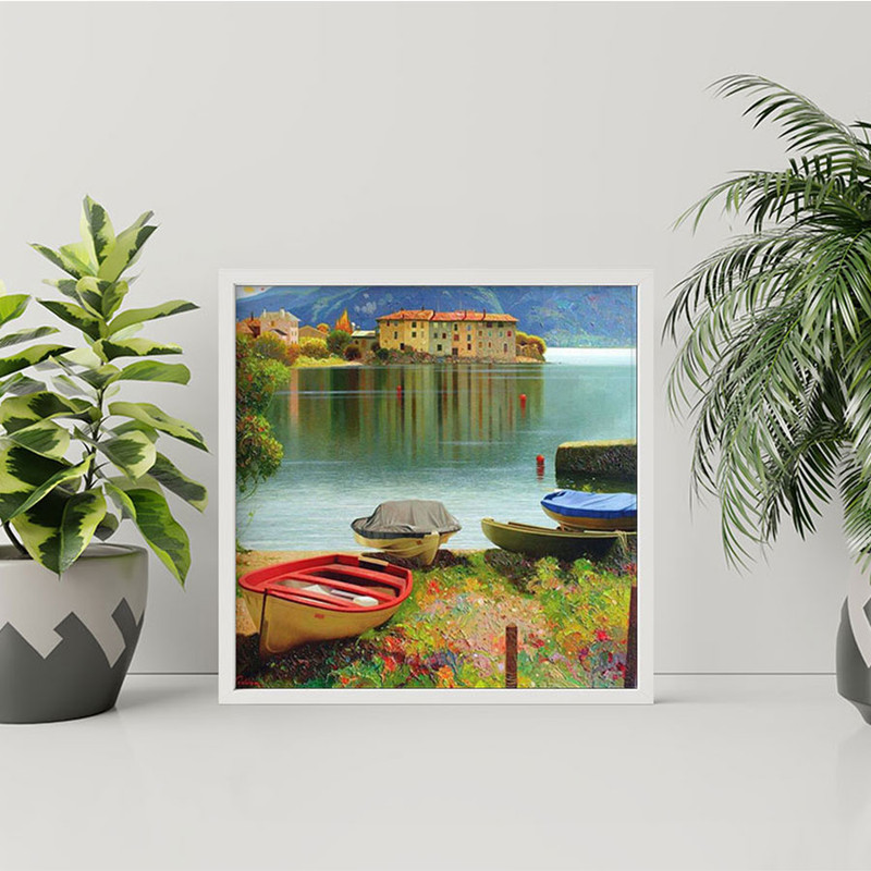 تابلو طرح قایق و دریا مدل EP530