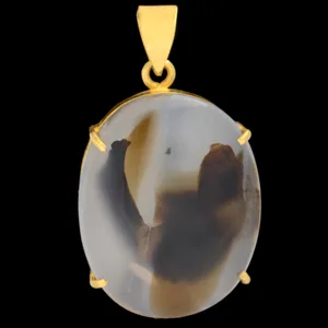 آویز گردنبند طلا 18 عیار زنانه طلای مستجابی مدل عقیق شجر کد 1