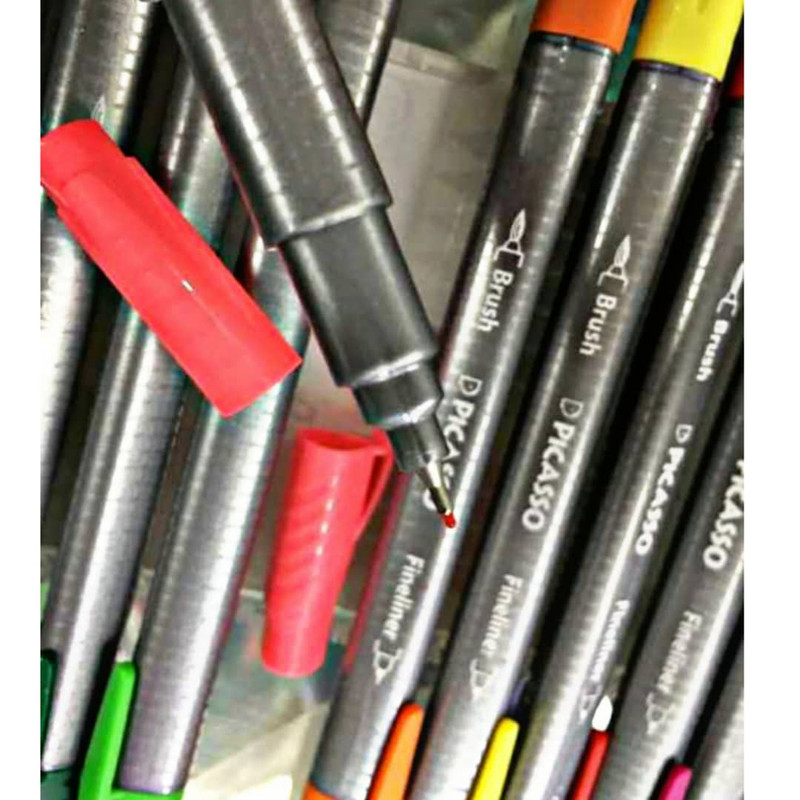روان نویس پیکاسو مدل Brush marker and Fine liner