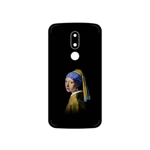MAHOOT Girl with a Pearl Earring of Vermeer Cover Sticker for Motorola Moto M