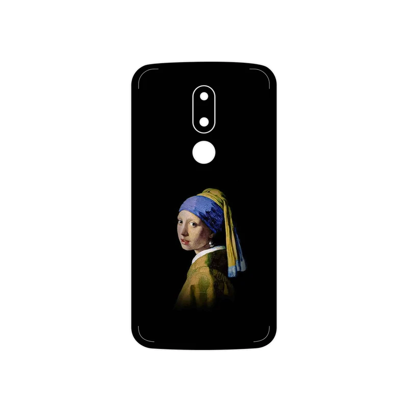 برچسب پوششی ماهوت مدل Girl with a Pearl Earring of Vermeer مناسب برای گوشی موبایل موتورولا Moto M
