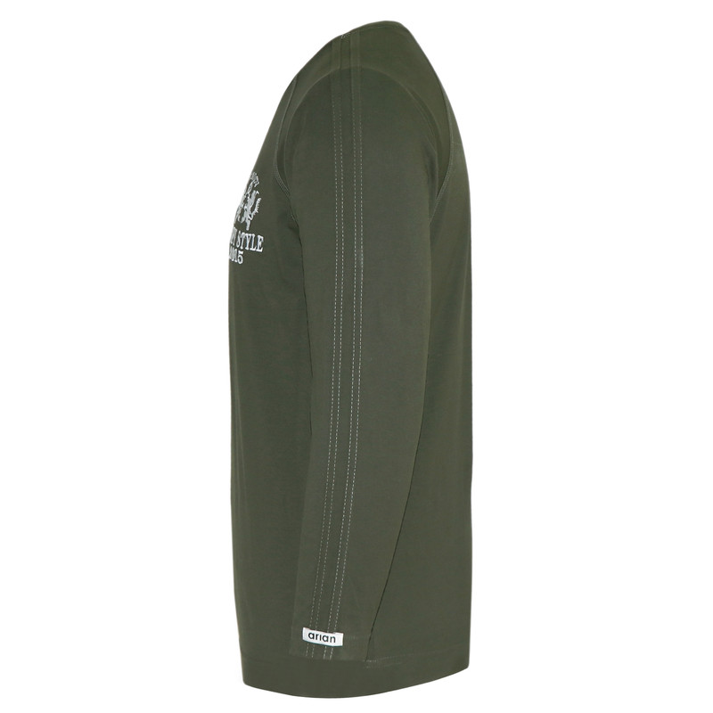 تی شرت آستین بلند مردانه آریان نخ باف مدل 1858