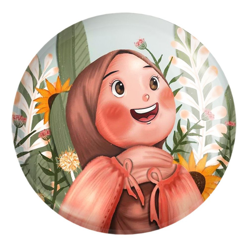 پیکسل خندالو طرح دخترانه باحجاب کد 25986 مدل بزرگ