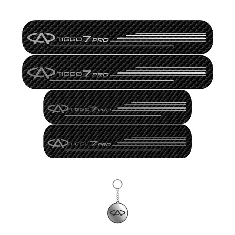 برچسب پارکابی خودرو لندمون کد LC057 MS مناسب برای تیگو7 پرو مجموعه 4 عددی به همراه جاکلیدی