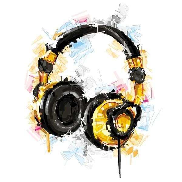 استیکر پارچه و لباس کارانس مدل هدفون کد AST-95 بسته 2 عددی