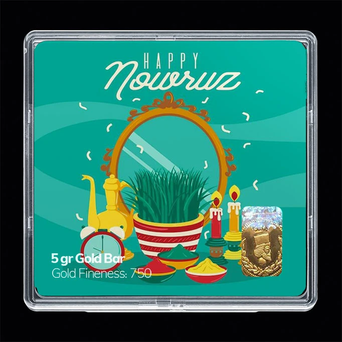 سکه گرمی طلا 18 عیار مدوپد مدل نوروز و سال نو کد SG11526 