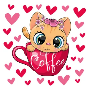 استیکر دیواری کودک تُکتم مدل پیشی کوچولو کد 02 مجموعه 27 عددی