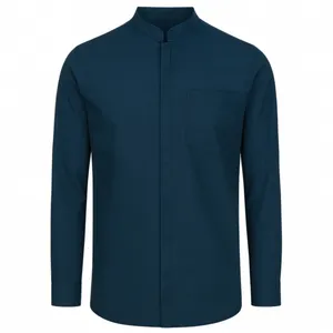 پیراهن آستین بلند یقه دیپلمات مردانه مدل S100