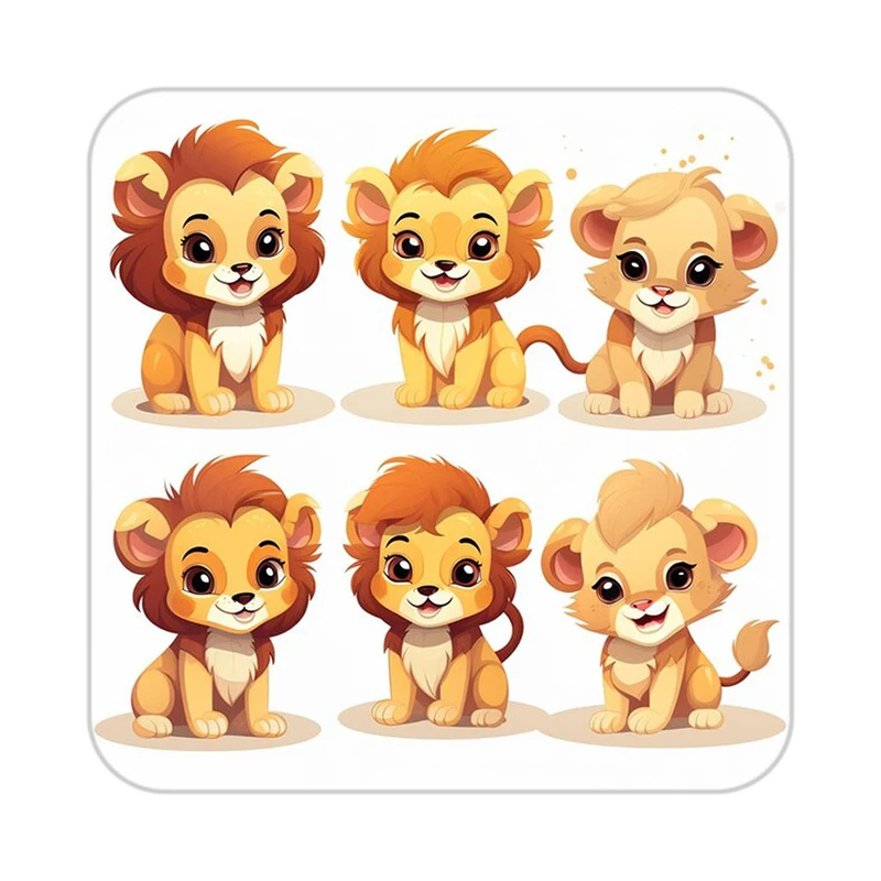 زیر لیوانی کاکتی طرح شیر مدل mp23431