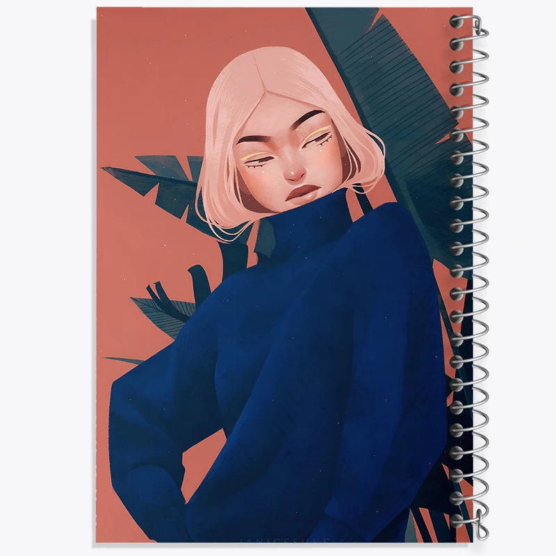 دفتر شطرنجی 50 برگ خندالو طرح دخترانه کد N2998