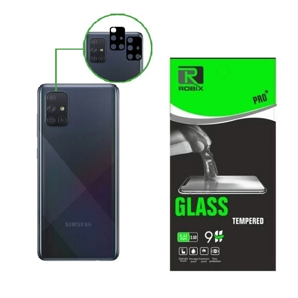 محافظ لنز دوربین روبیکس مدل FLZ-A71 مناسب برای گوشی موبایل سامسونگ Galaxy A71 بسته 2 عددی