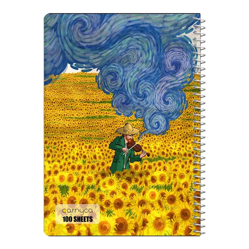 دفتر مشق 100 برگ سیمی کارنیکا طرح فانتزی ون گوگ Van Gogh Fantasy کد 80262