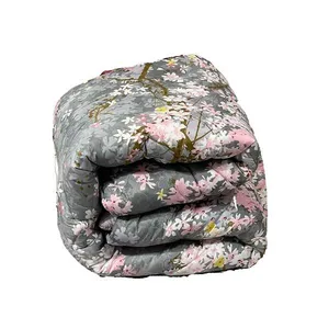 لحاف یک نفره میکروفایبر شکوفه سایز 230x150 سانتی‌متر
