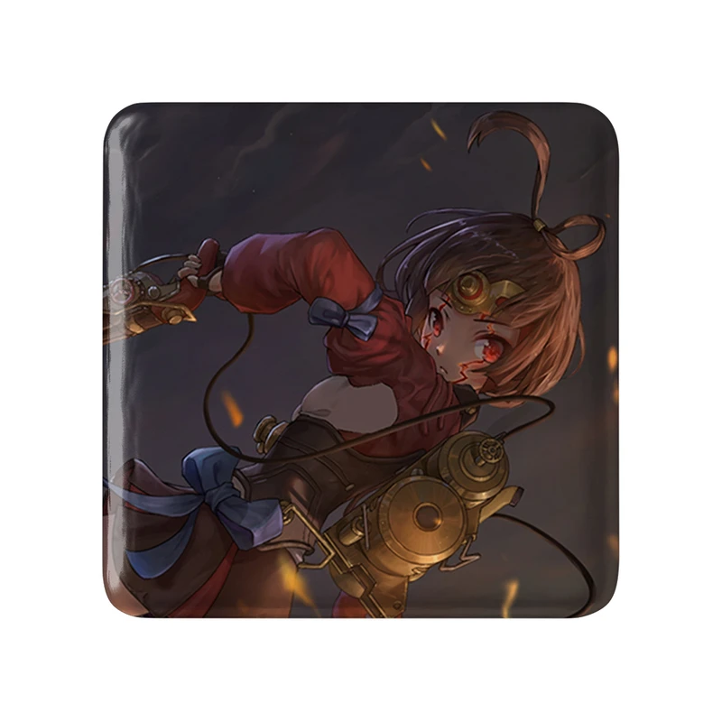 مگنت خندالو طرح مومی انیمه کابانری (Kabaneri) مدل مربعی کد 35961