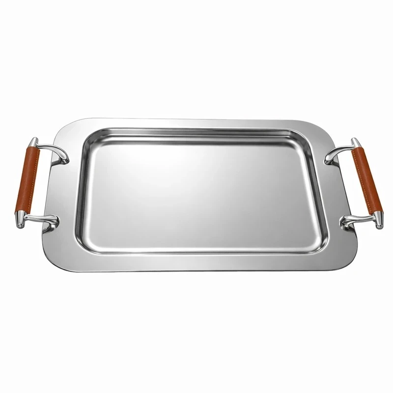 سینی دسته دار مدل NS8 کد Charm10-b سایز 46*29 سانتی متر