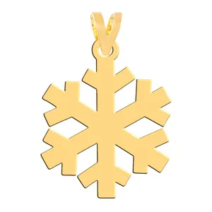 آویز گردنبند طلا 18 عیار زنانه فرشته مدل برف WNL-000557