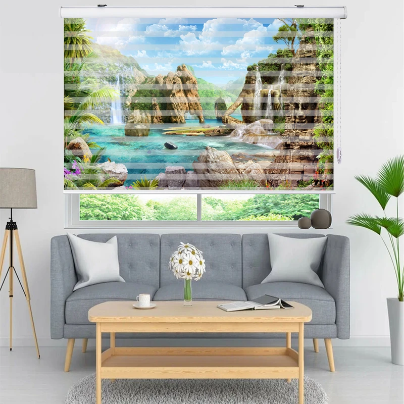  پرده زبرا زیو مدل L5081 سایز 100x280 سانتی متر