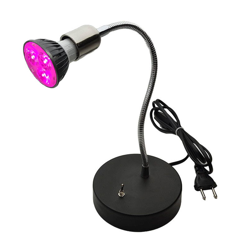 چراغ رشد گیاه 3 وات مدل رومیزی فلزی طرح فول اسپکتروم پایه GU5.3 کد BL147