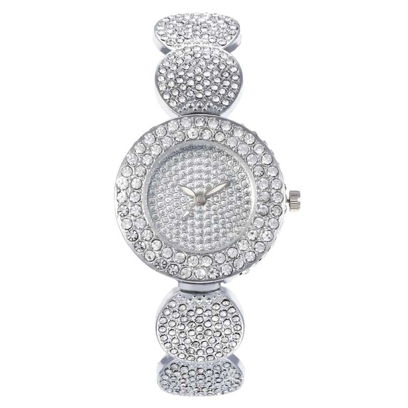 ساعت مچی عقربه ای زنانه مدل نگین دار کد 01 ساعت مچی عقربه ای زنانه مدل نگین دار کد 01