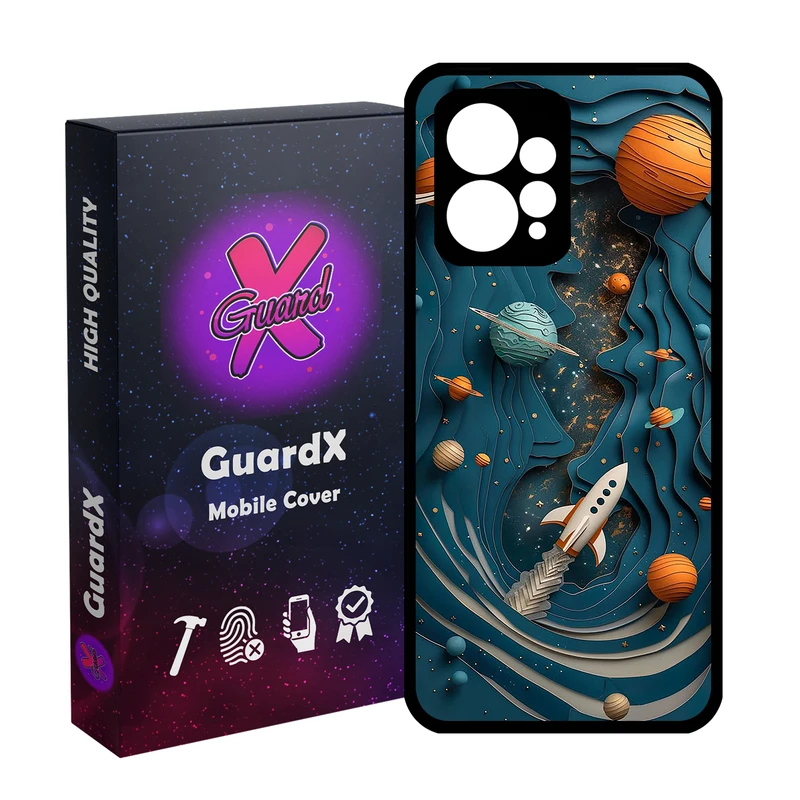 کاور گارد ایکس طرح فضا مدل Glass10750 مناسب برای گوشی موبایل شیائومی Redmi Note 12 4G