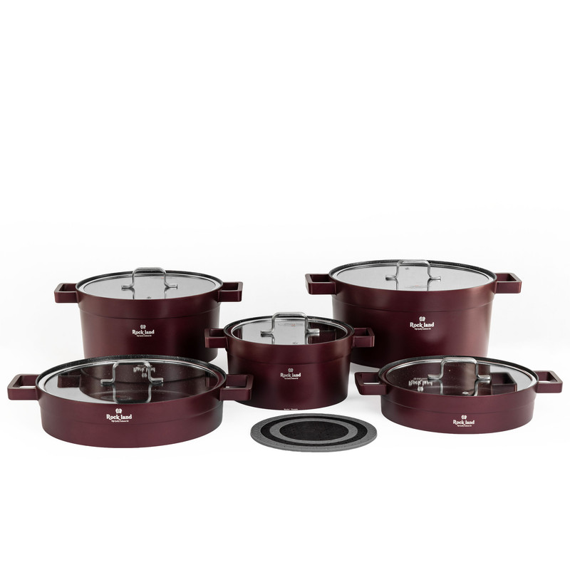 سرویس قابلمه و تابه گرانیتی 14 پارچه راکلند مدل تمیس کد 80001201