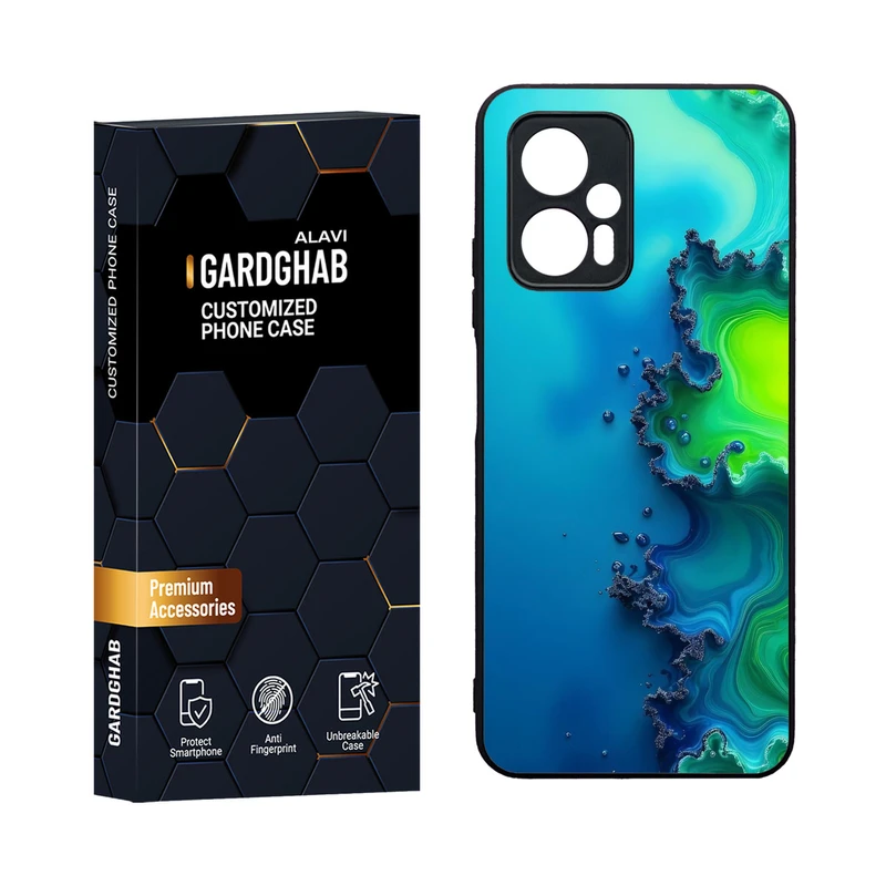 کاور گارد قاب مدل دورژله ای پشت گلس ساده مناسب برای گوشی موبایل شیائومی Poco X4 GT / Redmi Note 11t Pro 5G