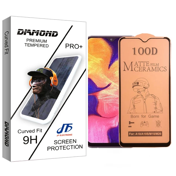 محافظ صفحه نمایش سرامیکی مات جی اف مدل Diamond glass مناسب گوشی موبایل سامسونگ galaxy A10