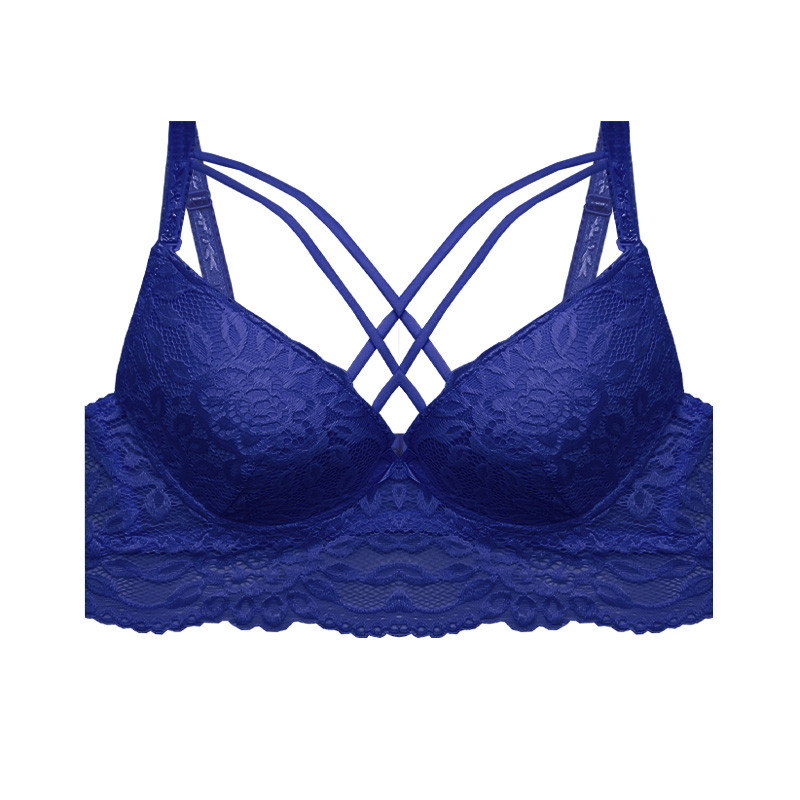 سوتین زنانه مدل اسفنجی دکلته هارنس دوبل گیپور جکدار کاپ B کد 685794