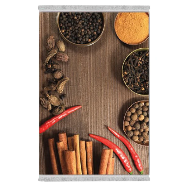 فرش پارچه‌ای دفه مدل فرشینه شانل مخمل ترک طرح فانتزی کد 90603