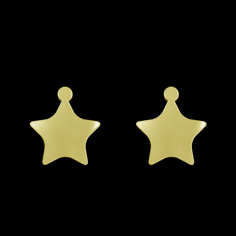 گوشواره طلا 18 عیار زنانه مدوپد مدل ستاره کد GA1-15361