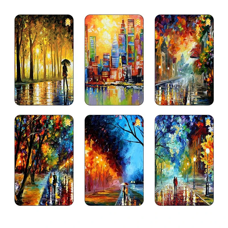 استیکر کارت مدل سام نگار طرح نقاشی‌های آبرنگی Watercolor Paintings کد SP1497 مجموعه 6 عددی