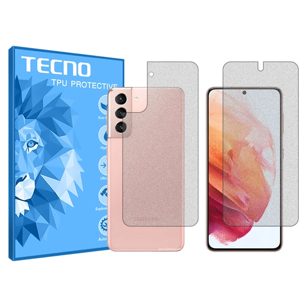 محافظ صفحه نمایش مات تکنو مدل HyMTT مناسب برای گوشی موبایل سامسونگ Galaxy S21 به همراه محافظ پشت گوشی 