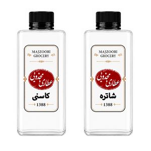 عرق کاسنی و شاتره عطاری مجذوبی - 1 لیتر بسته 2 عددی