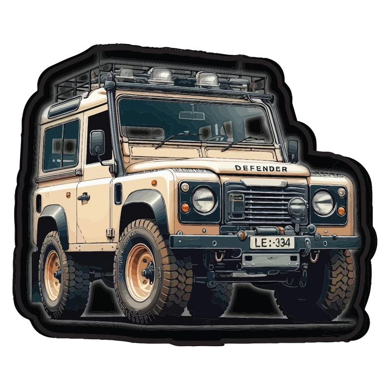 برچسب لپ تاپ پویا مارکت طرح لندکروز کد 3879