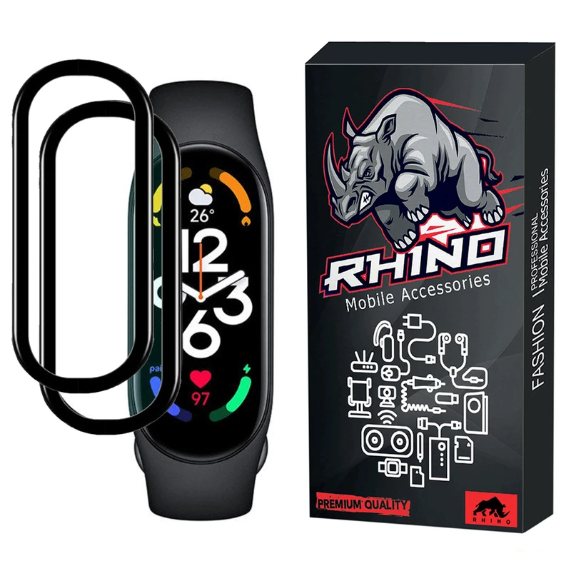 محافظ صفحه نمایش راینو مدل R-PMMA مناسب برای مچ بند هوشمند شیائومی Mi Band 7 بسته 2 عددی