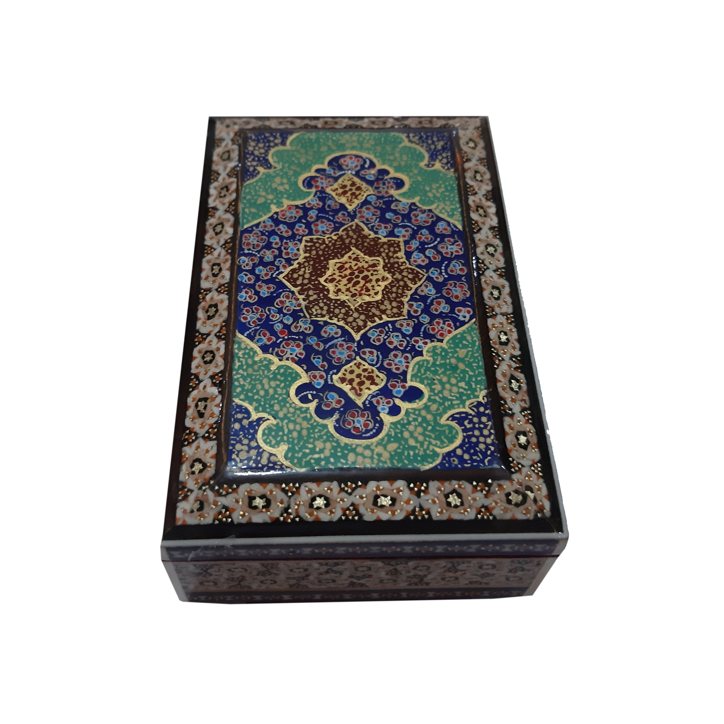 جعبه جواهرات خاتم کاری مدل تذهیب کد 30