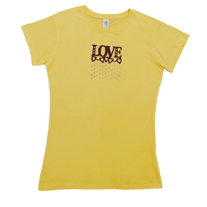 تی شرت آستین کوتاه زنانه مدل love yell