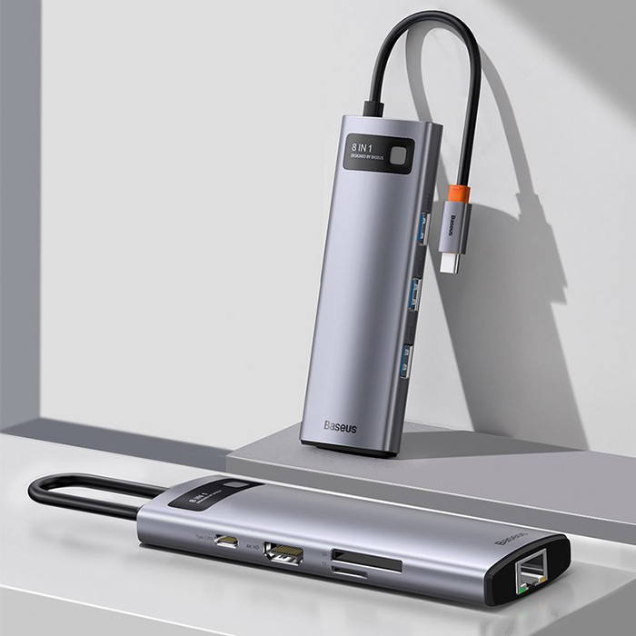 هاب 8 پورت USB-C باسئوس مدل CAHUB-CV0G 2