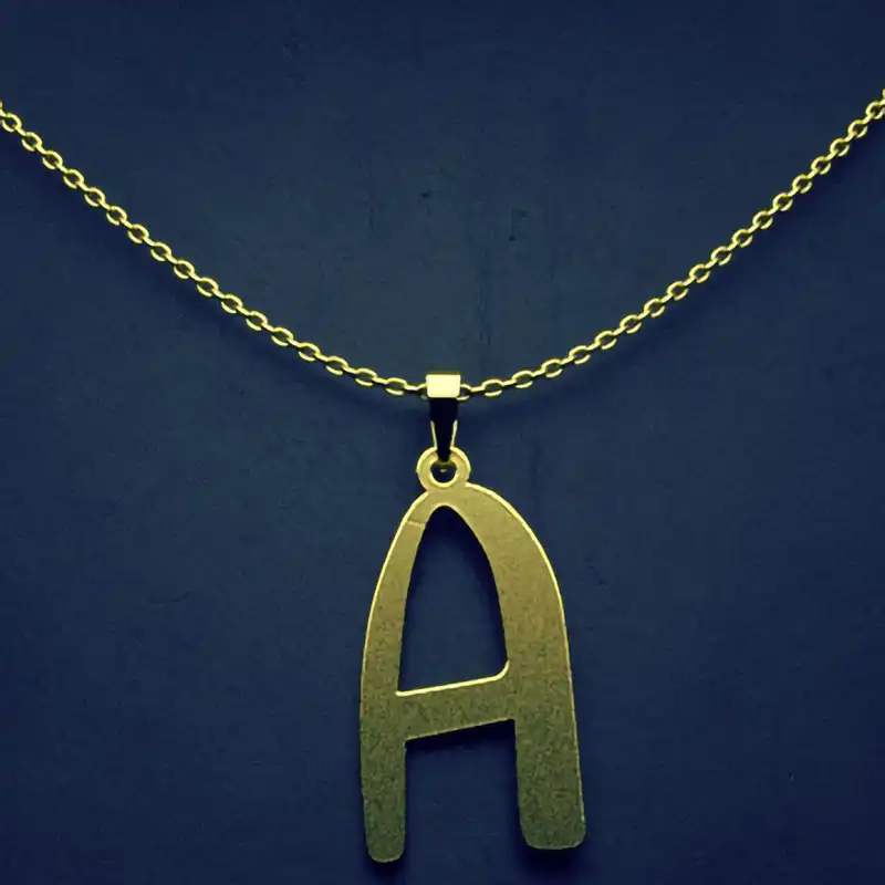 گردنبند طلا 18 عیار زنانه مدوپد مدل حرف A کد H3-1-1161