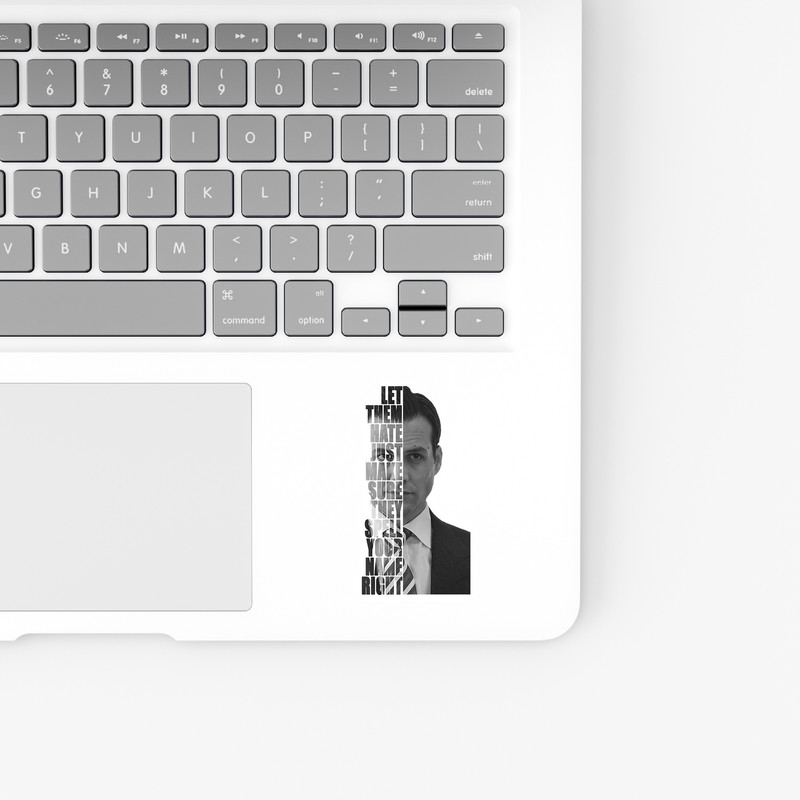 استیکر لپ تاپ و موبایل بووم طرح Harvey Specter کد VR31