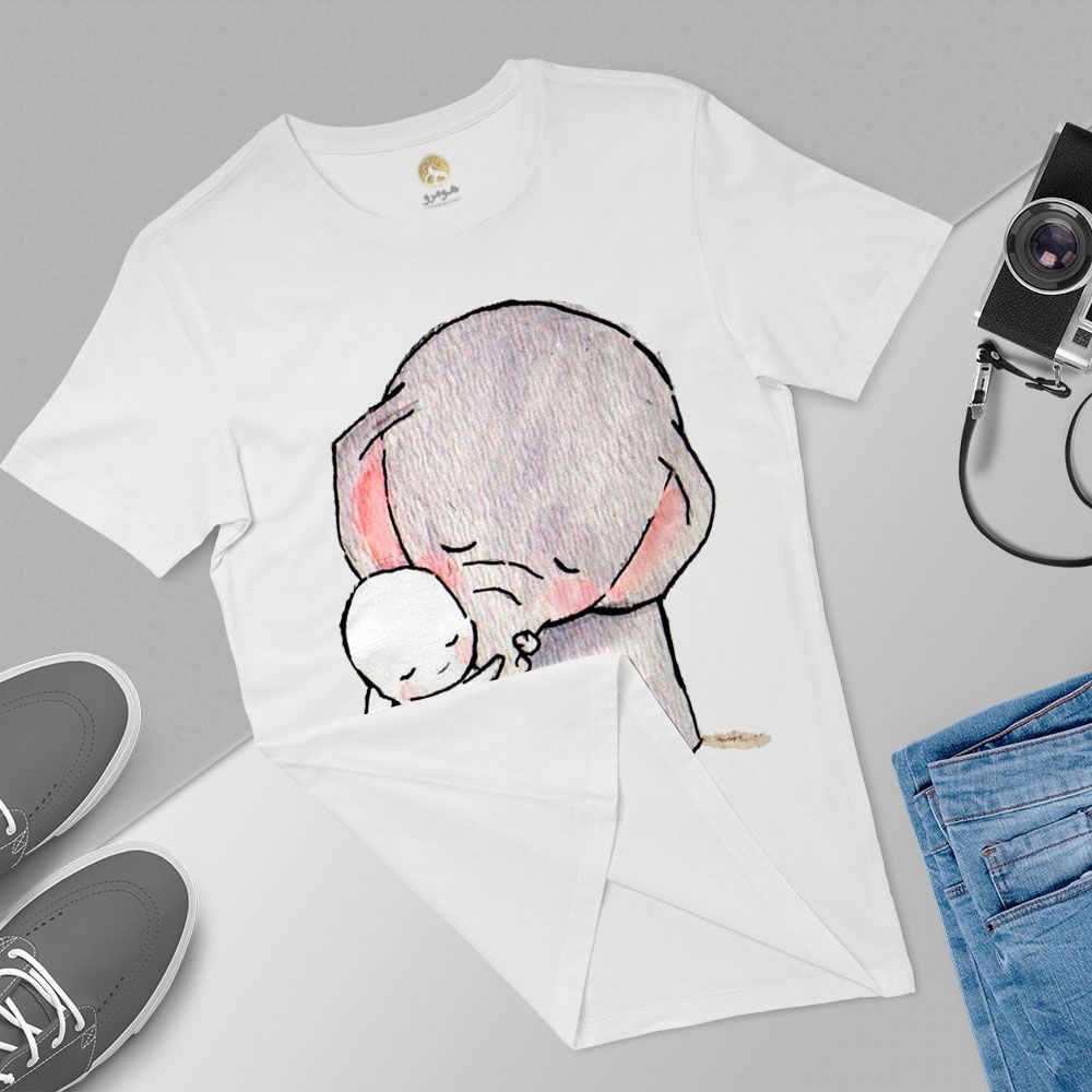 تی شرت آستین کوتاه زنانه هومرو مدل TW056 طرح فیل -  - 2