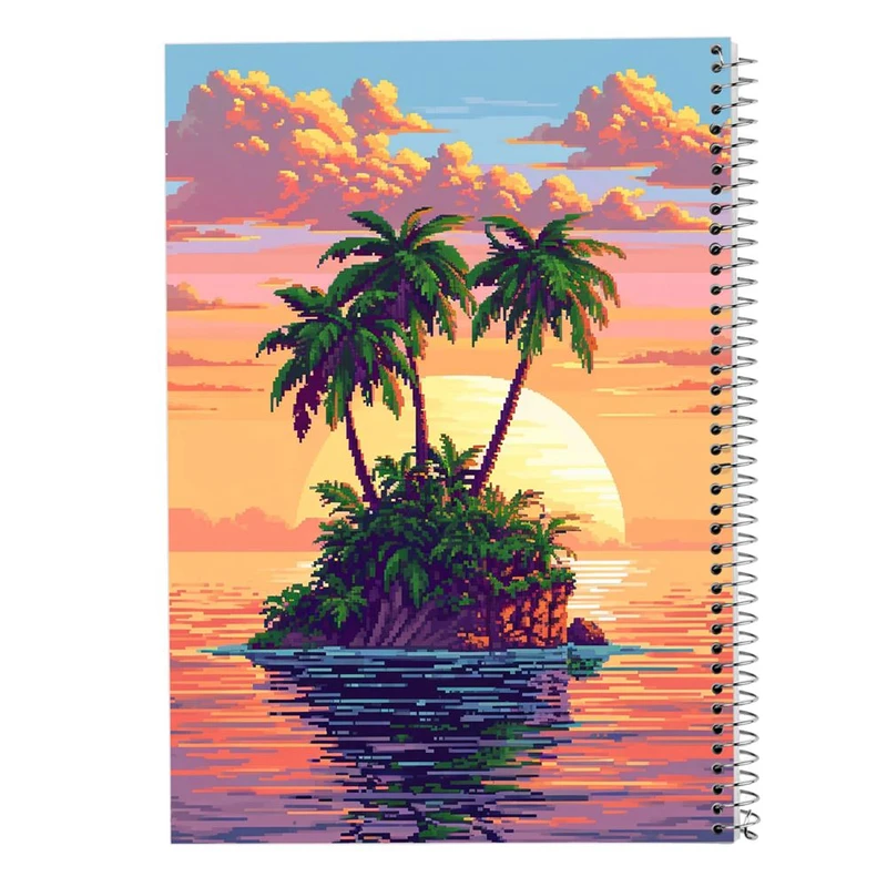 دفتر نقاشی 50 برگ مدوپد مدل درخت نخل کد DF15228