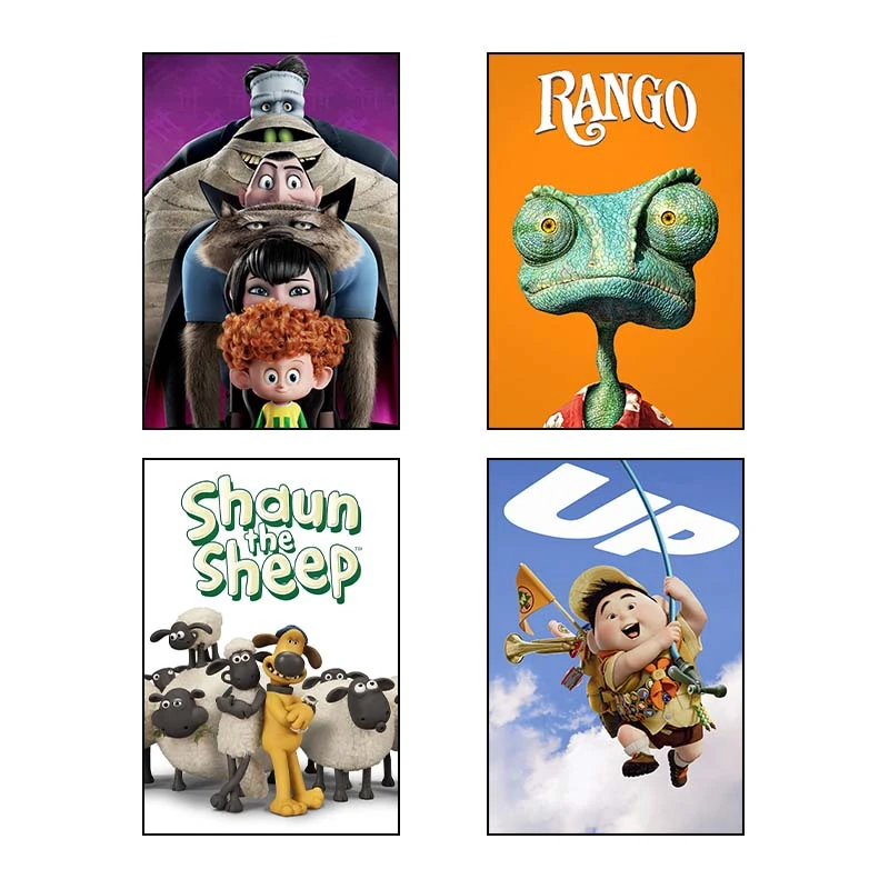 تابلو شاسي کارنيکا طرح انیمیشن animation کد 91069 مجموعه 4 عددی