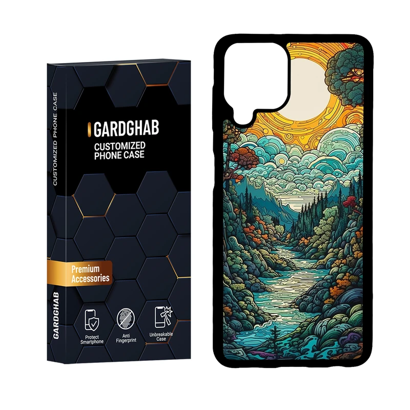 کاور گارد قاب مدل دورژله ای هنری مناسب برای گوشی موبایل سامسونگ Galaxy A22 4G