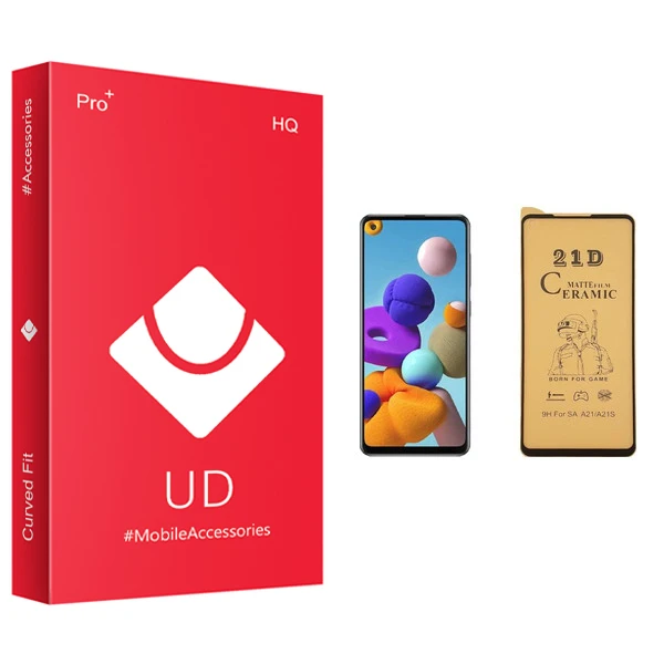 محافظ صفحه نمایش سرامیکی یو دی مدل +PRO مناسب برای گوشی موبایل سامسونگ Galaxy A21